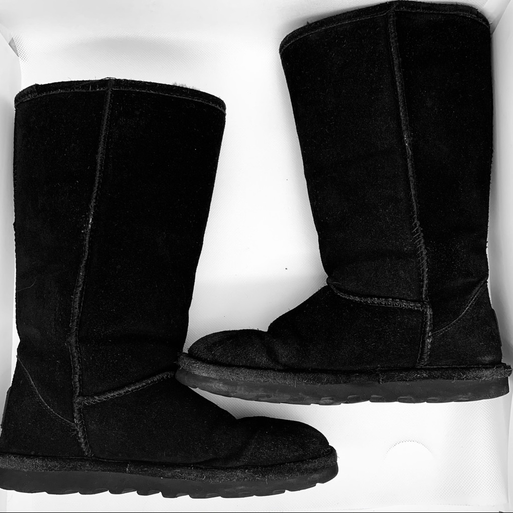 BEARPAW Women's Elle Tall Boot Black Size  5